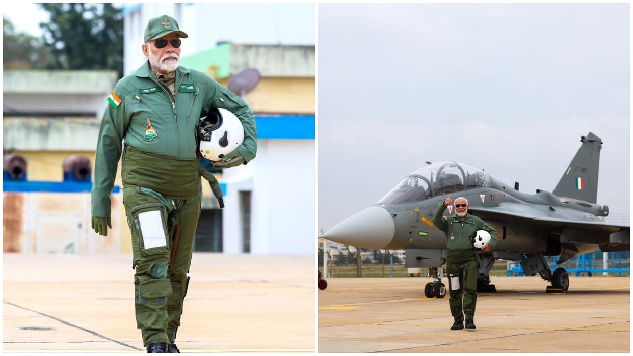 PM Narendra Modi takes sortie on Tejas aircraft in Bengaluru, Karnataka