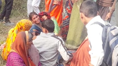 Two year old child dies due to drowning in water and his family members injured in road accident