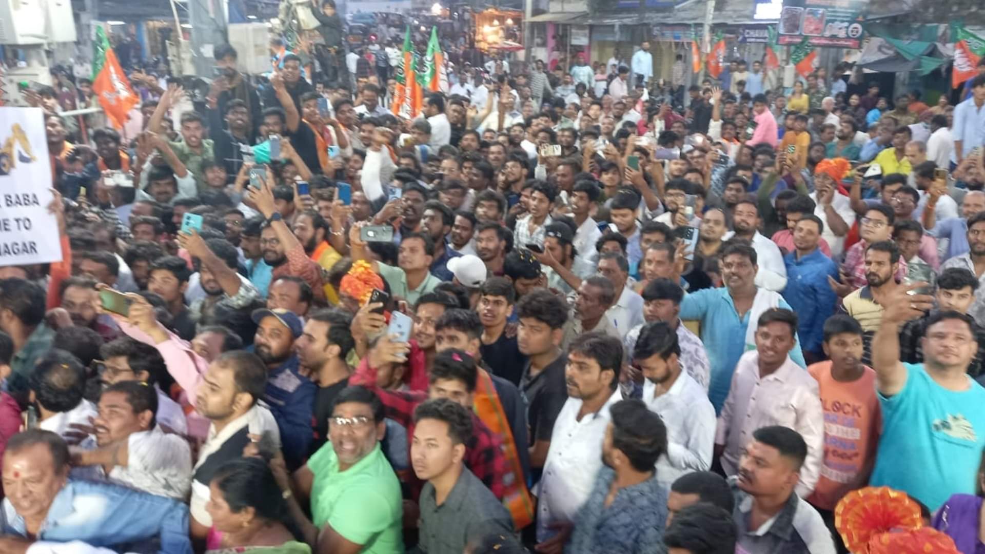 CM Yogi Adityanath rally and road show in Telangana.