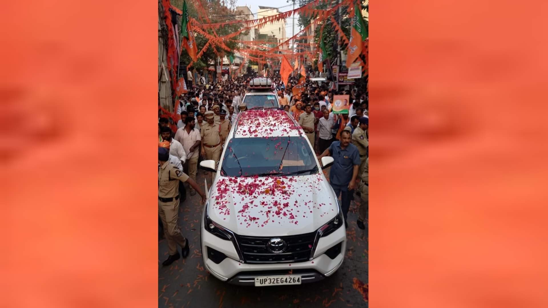 CM Yogi Adityanath rally and road show in Telangana.