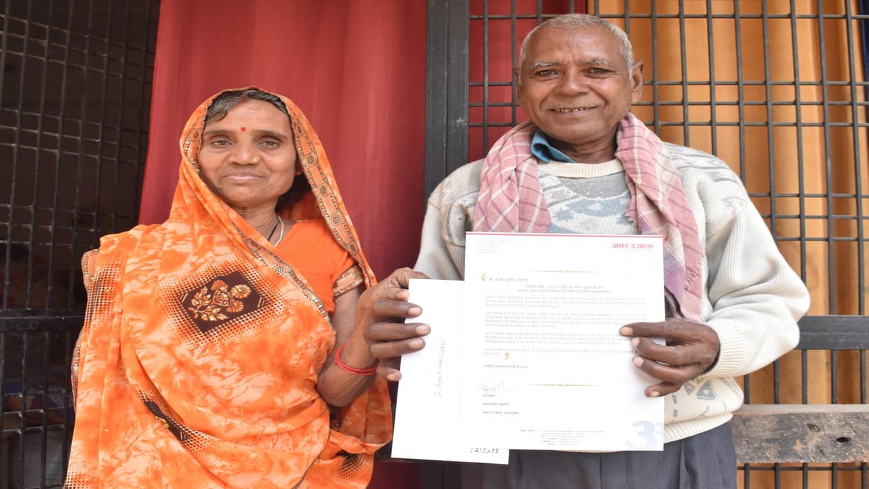 When the parents got the award for their children, they shed tears of joy