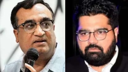 अजय माकन और कार्तिकेय शर्मा।