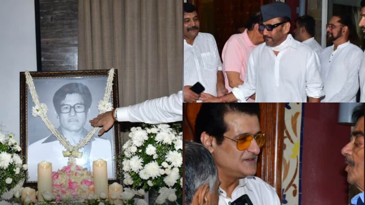 Raj Kumar Kohli Prayer Meet Attended by Sunny Deol Riteish Deshmukh Shatrughan Sinha Attend Armaan Kohli