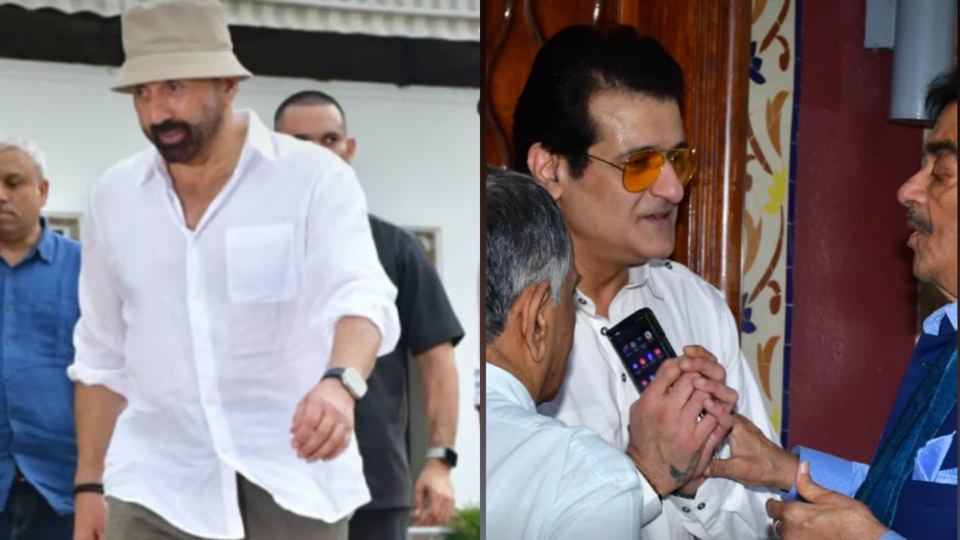 Raj Kumar Kohli Prayer Meet Attended by Sunny Deol Riteish Deshmukh Shatrughan Sinha Attend Armaan Kohli