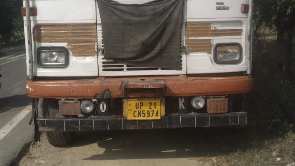 man dies after being crushed by truck on road in budaun