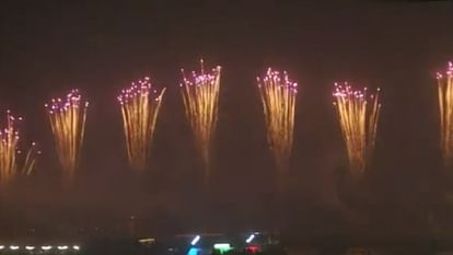 dev diwali varanasi 2023 Dev Diwali in Shiva Kashi 21 lakh lamps lit Amazing view of Cracker Show across Ganga