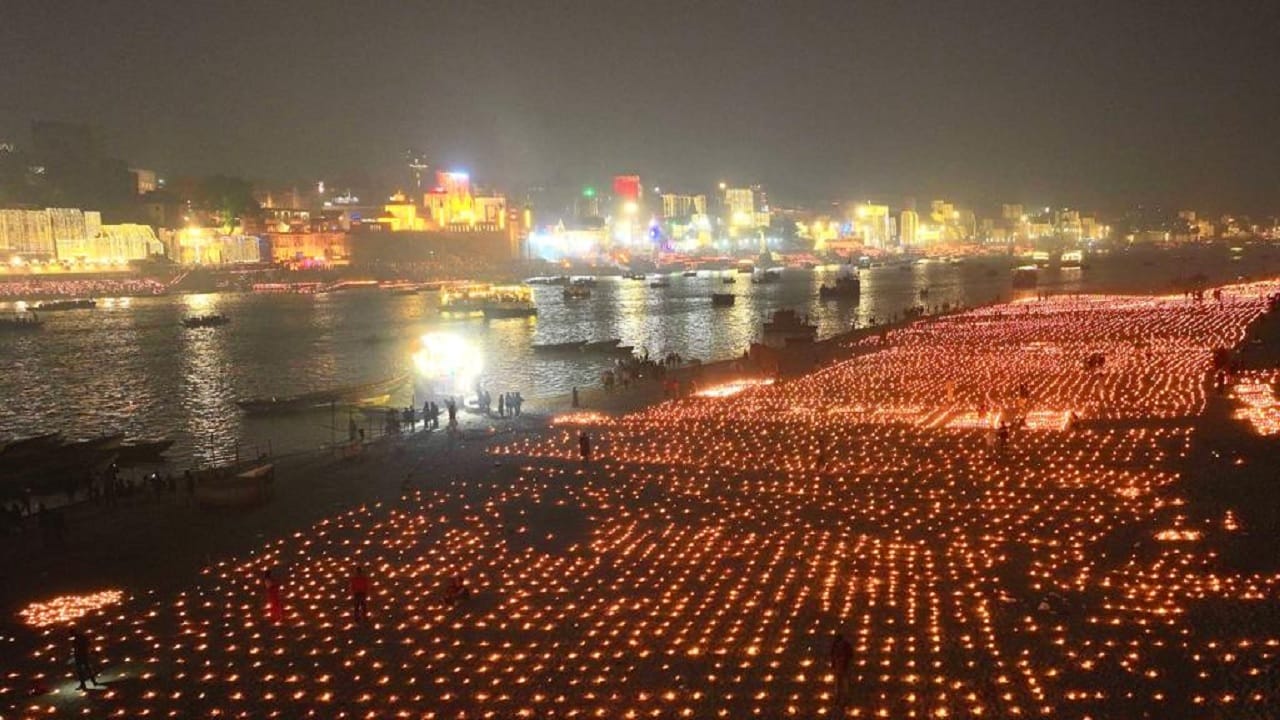See Kashi s Dev Diwali in pictures ghats illuminated with 22 lakh lamps