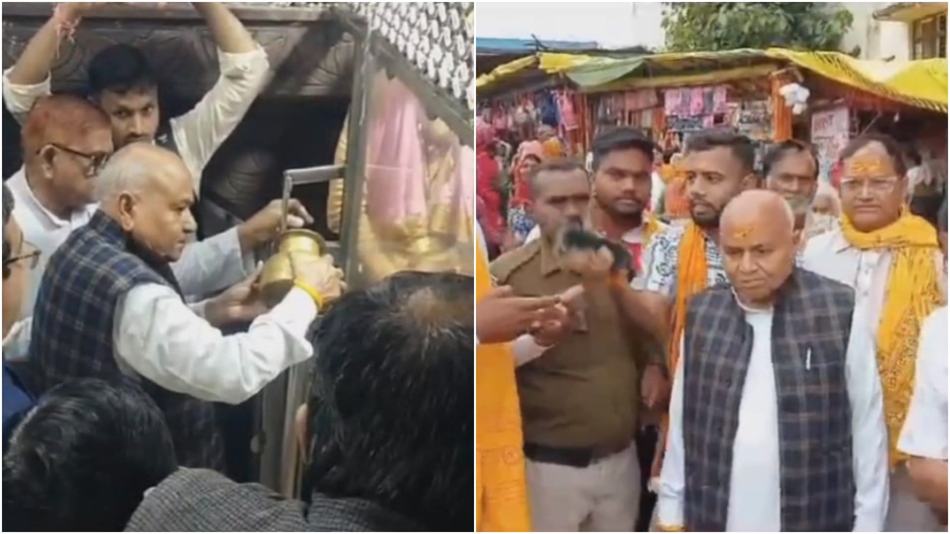 ओंकार भगवान के दर्शन करने पहुंचे कांग्रेस नेता गोविंद सिंह राजपूत