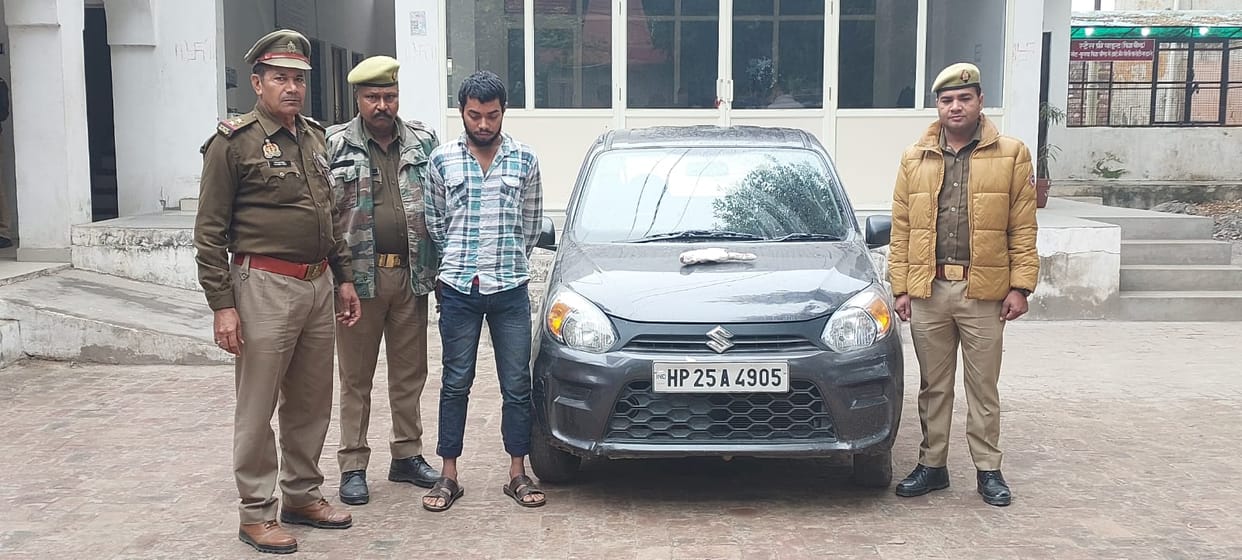 Shamli: Car was looted from Himachal Pradesh constable, recovered during checking, one arrested