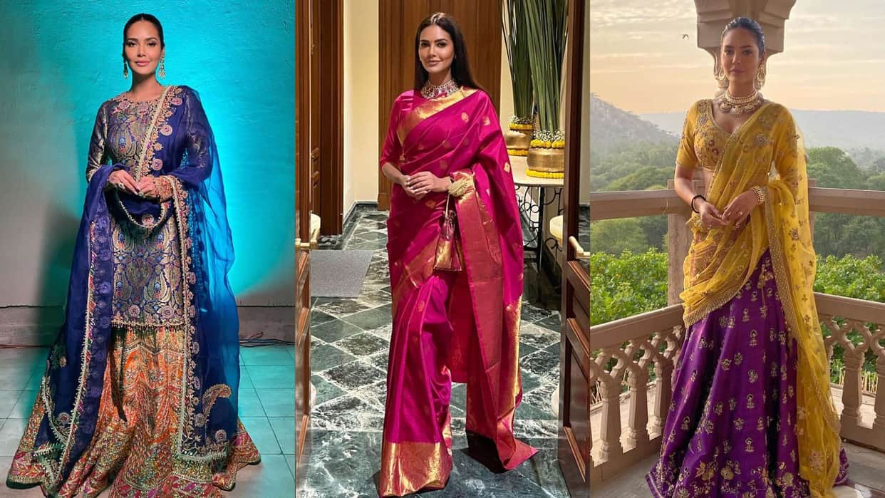 Esha Gupta Birthday trendy look for newly bride inspired by Esha Gupta