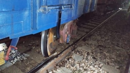 Goods train derailed at Bareilly Junction