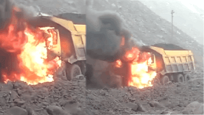 Major fire breaks out in coal loaded truck in Korba