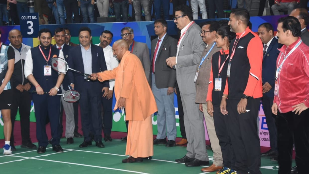 CM Yogi Adityanath inaugrates the Syed Modi Badminton Championship 2023.
