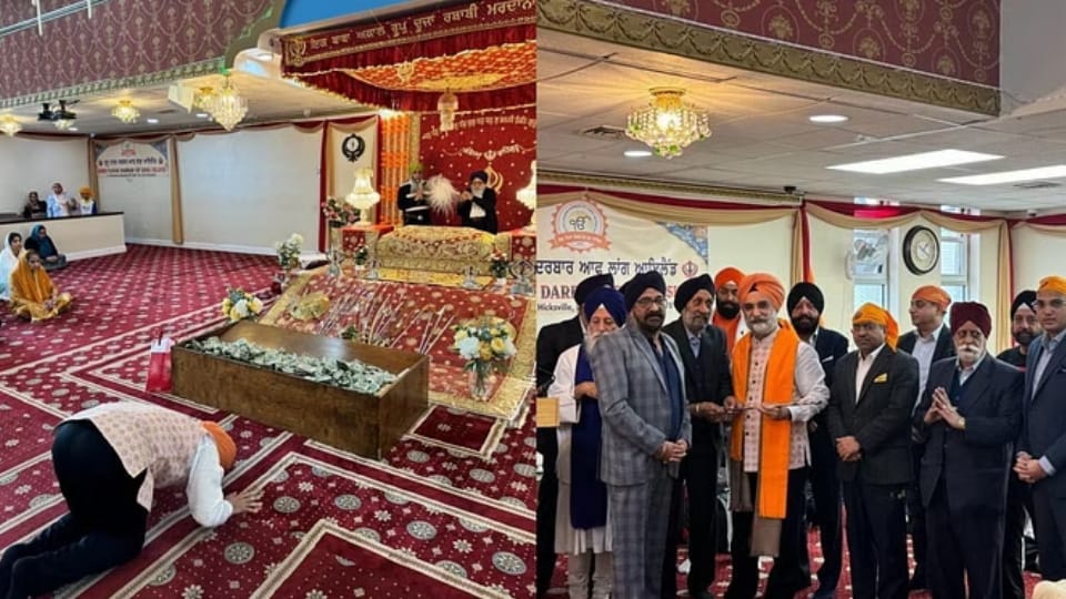 Anger among Sikhs over Indian Ambassador to America Taranjit Sandhu pushed inside Gurdwara Sahib