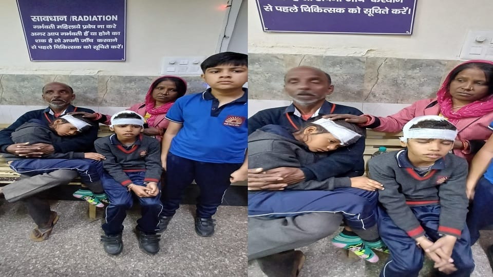 Auto going to drop children to school was hit by car in Ambala