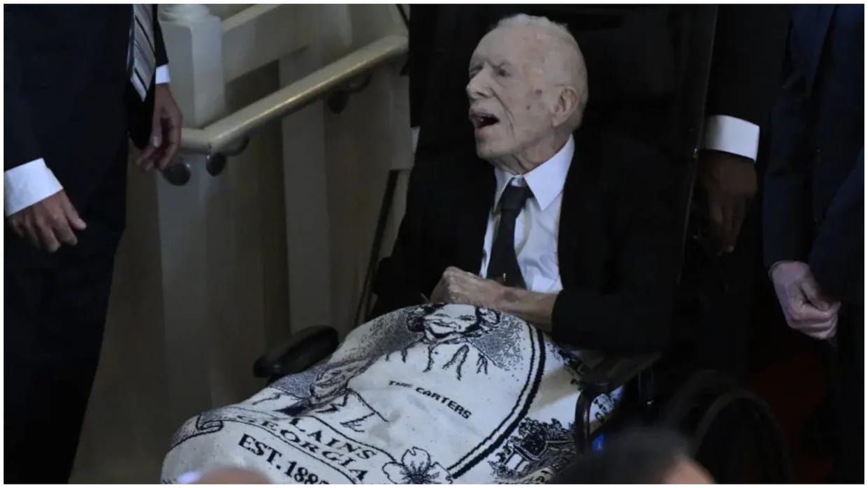 Fomer US president Jimmy Carter attended his wife Rosalynn carter memorial service