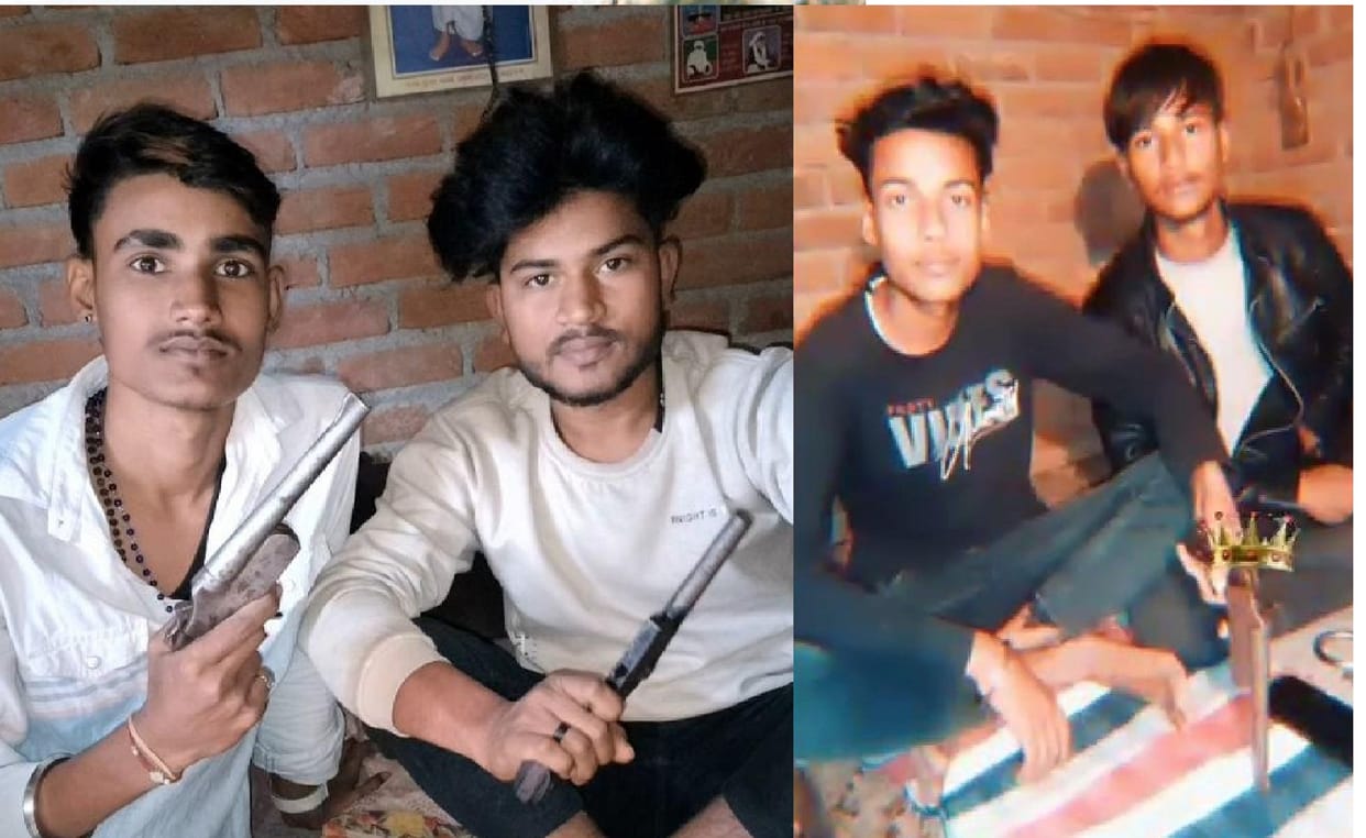 Photo of youth carrying weapons goes viral in Hamirpur, Kotwal said action will be taken after taking cognizan