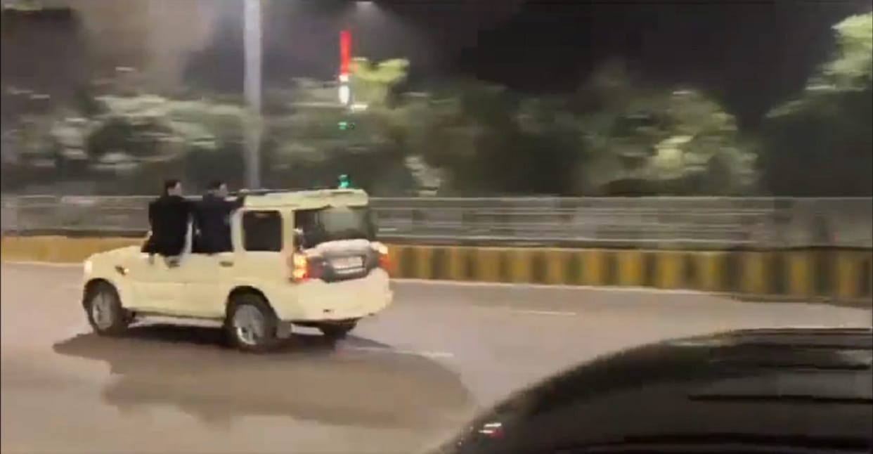 Noida Traffic Police fined A bunch of SUVs for rash driving on public road
