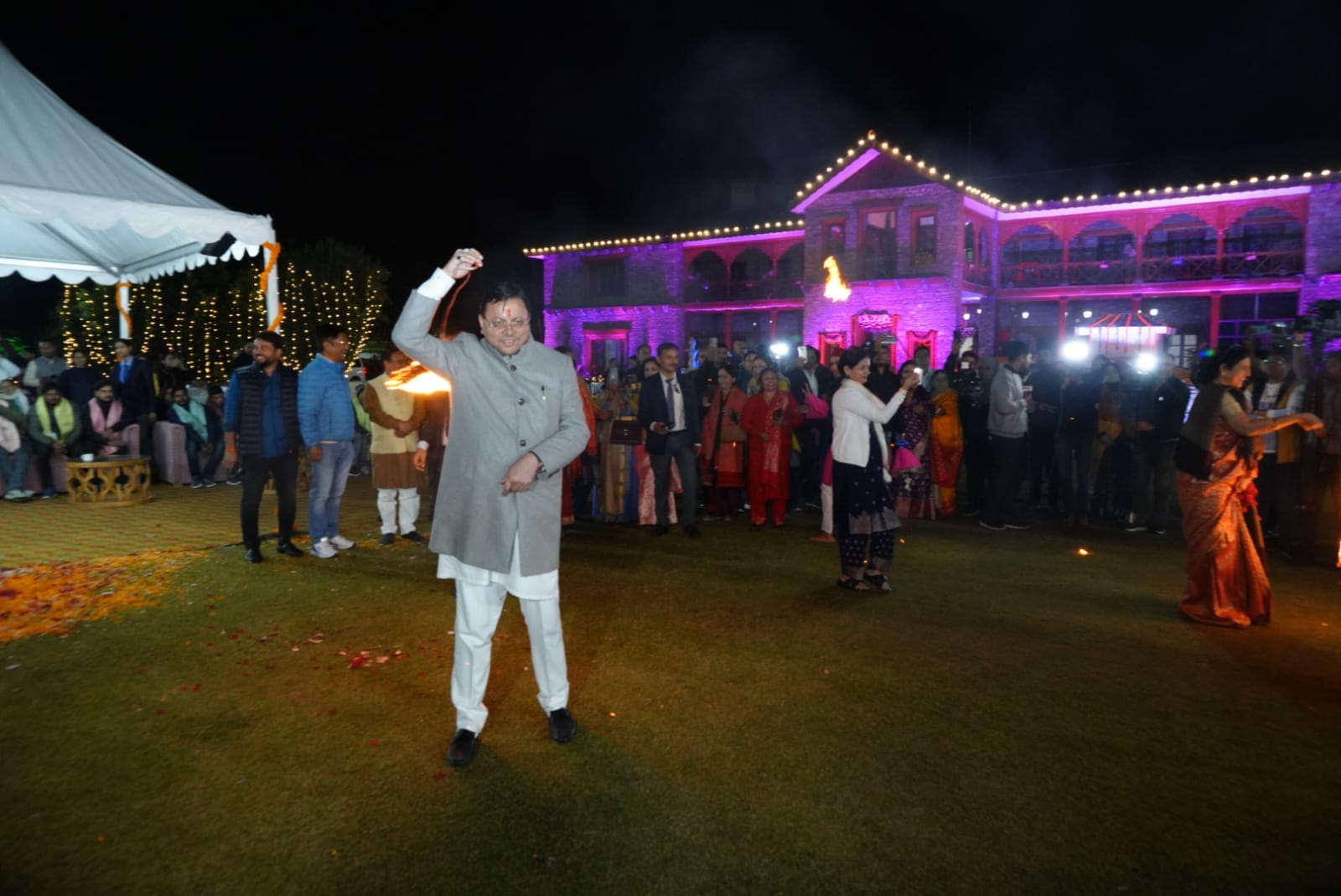 Uttarakhand Igas Festival celebrated in CM House after labourers came out safely inside Uttarkashi Tunnel