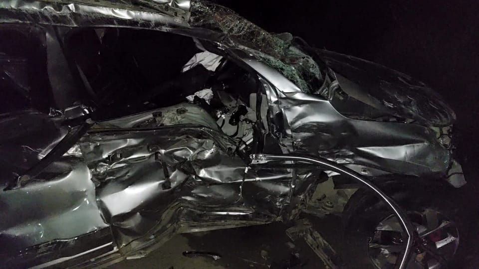 Accident on Gohana Panipat Highway in Sonipat, Uncontrolled car collides with truck late night