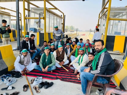 Muzaffarnagar: Protest against the arrest of BKU leader, made toll free
