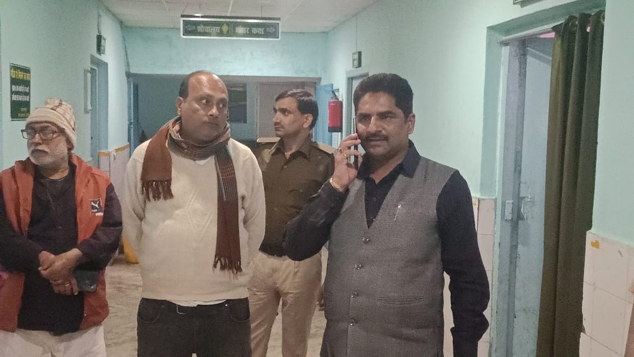 Bihar : argument between JDU MLA Rajkumar Singh and Dr Chandan Kumar in Begusarai Sadar Hospital, video viral