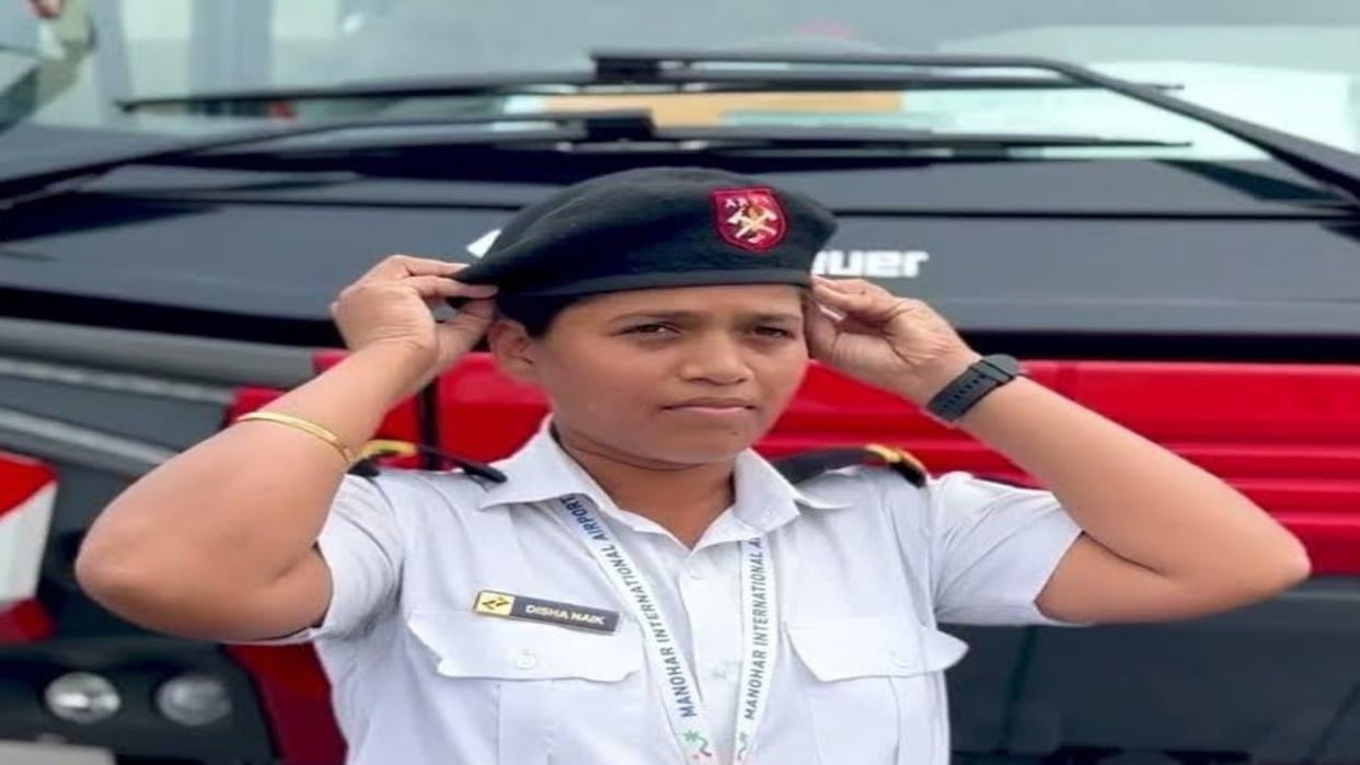 Goa daughter Disha Naik became country first airport female firefighter till now it was dominated by men
