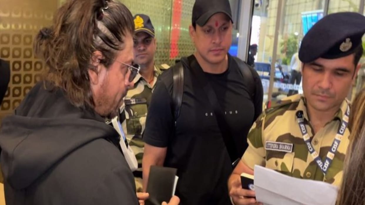 Dunki actor Shah Rukh Khan patiently wait for security check on airport video went viral on social media