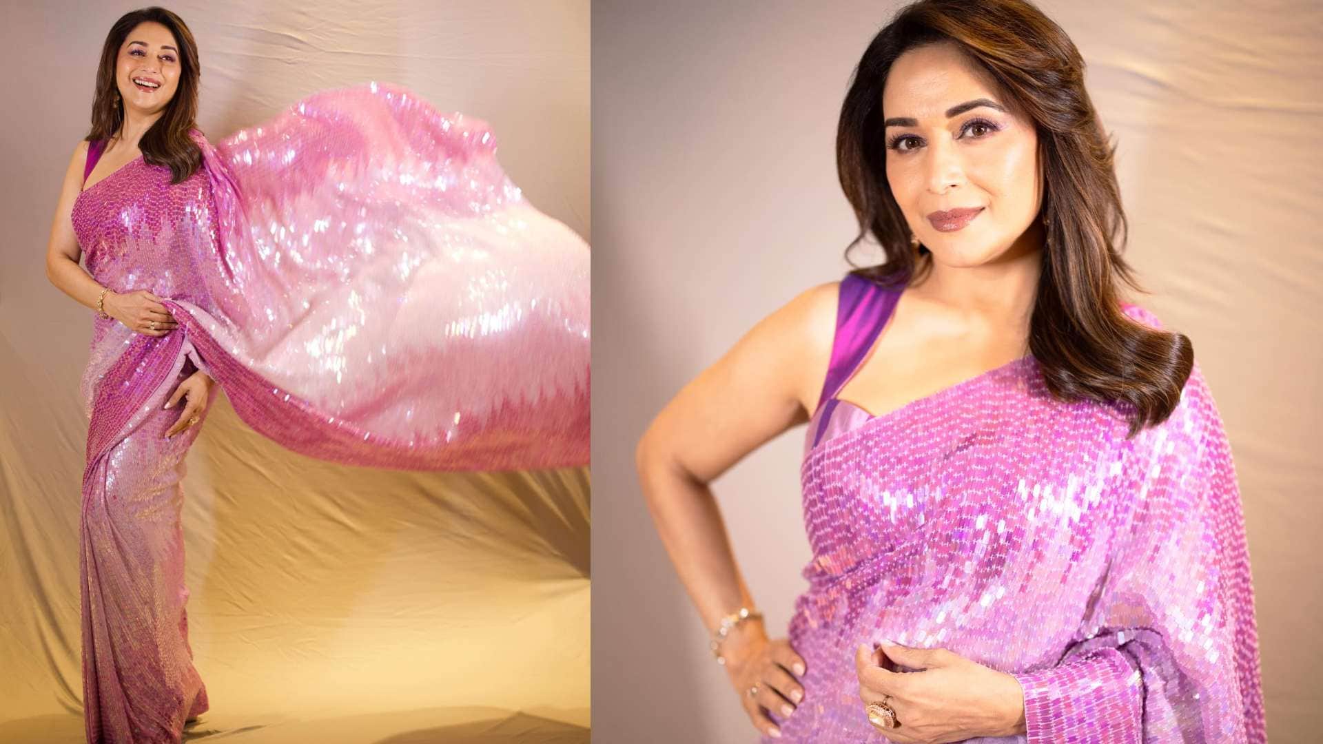 Year Ender 2023 Bollywood actress in sequin saree madhuri dixit to Shilpa Shetty
