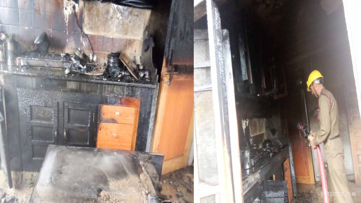Mandi News: Kitchen burnt due to cylinder fire in Mandoglu village of Gohar, loss worth lakhs