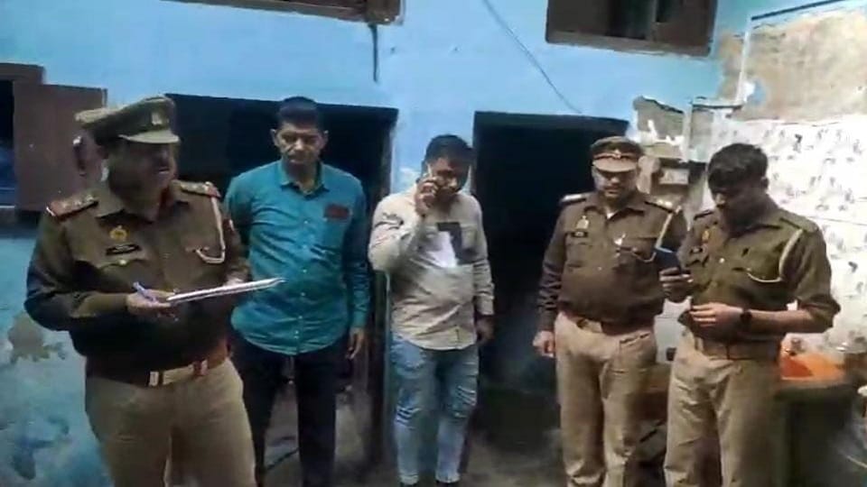 Husband throws wife from terrace in front of children