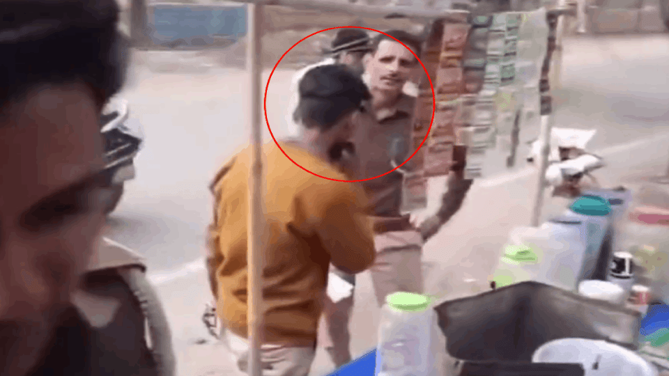 case of giving cigarette to prisoner while going to appear in Moradabad