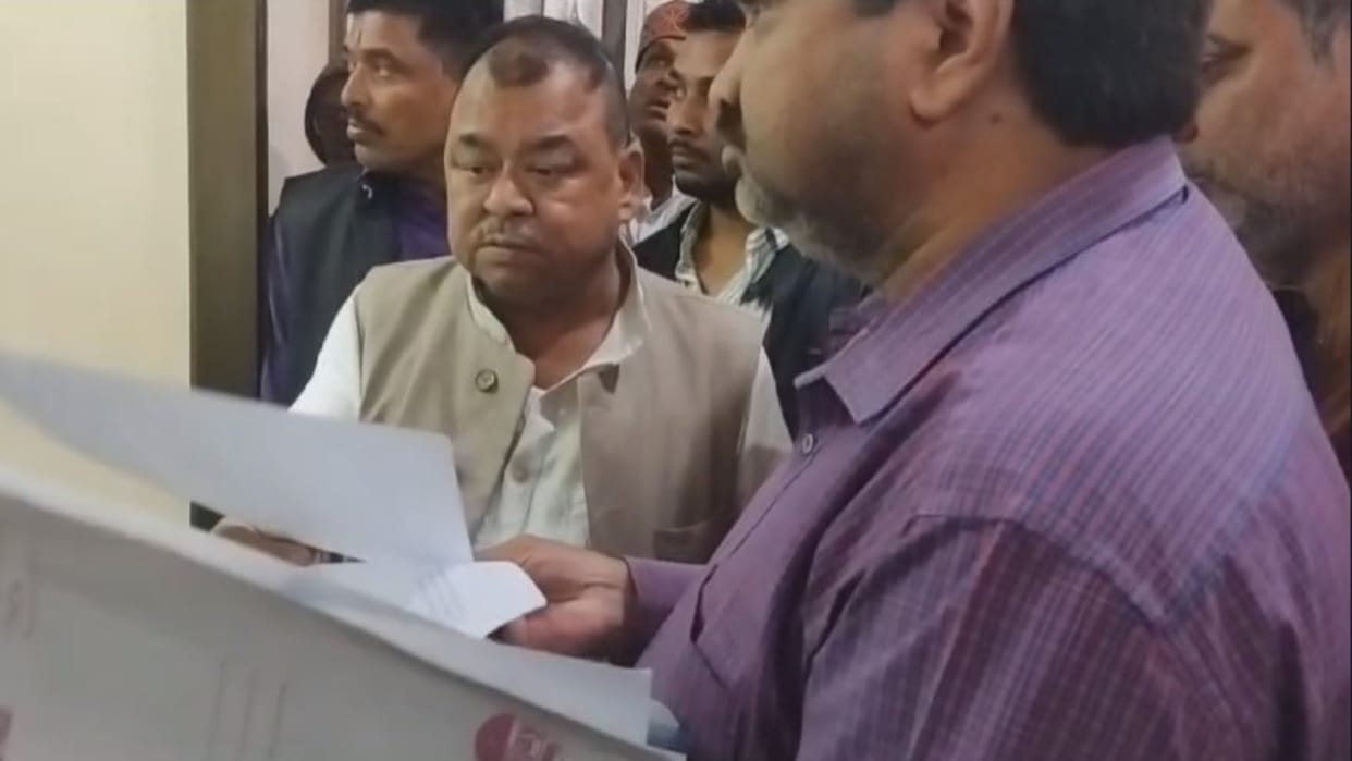 Semaria Congress candidate Abhay Mishra says Serial numbers of five EVMs were found changed