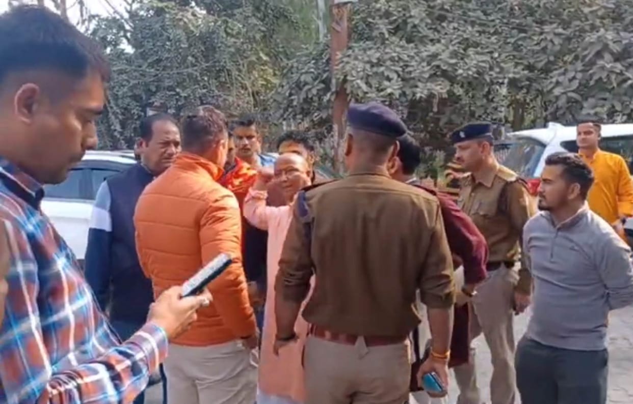 Uttarakhand BJP MLA Dilip Rawat clash with transport department officers intimidation allegations video viral