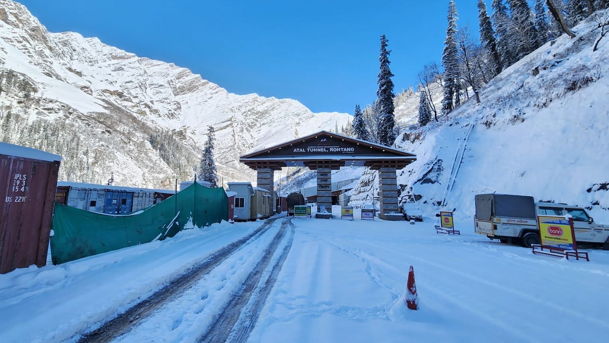 Atal Tunnel Rohtang Restored for Vehicular Traffic enjoy snow scenic view