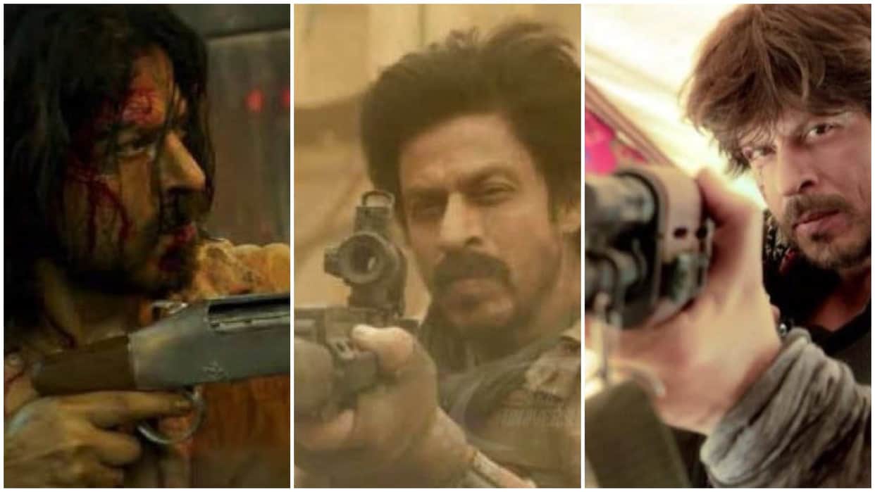 Shah Rukh Khan Reaction on holding a shotgun in Pathaan jawan and Dunki Says I actually really like this