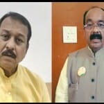भाजपा प्रदेश अध्यक्ष सांसद अरुण साव,पाटन के भाजपा प्रत्याशी विजय बघेल