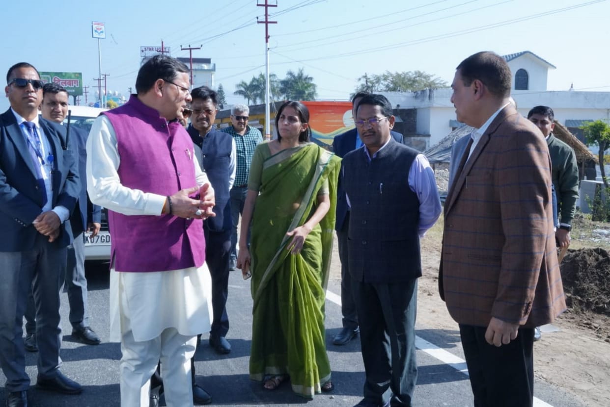 CM Dhami conducted on-site inspection from Jolly Grant Airport to the venue of Investor Submit Program FIR
