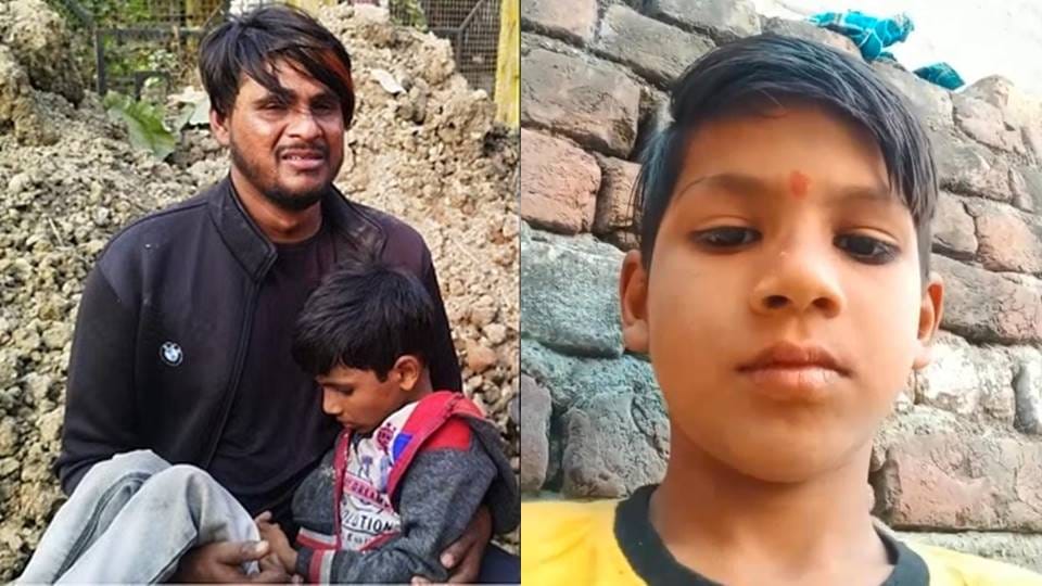 The child kept writhing in pain in his fathers lap in Etawah, doctors did not give him rabies injection