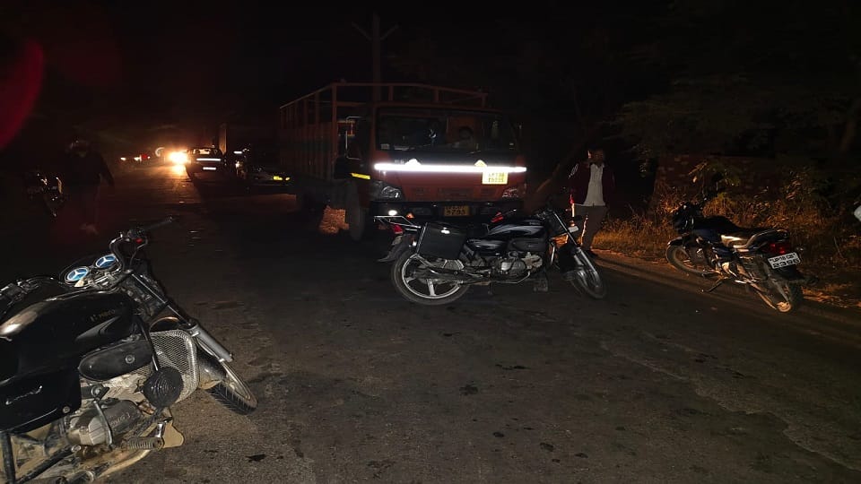 An unknown vehicle crushed three brothers riding a bike in Sambhal all of them died on the spot