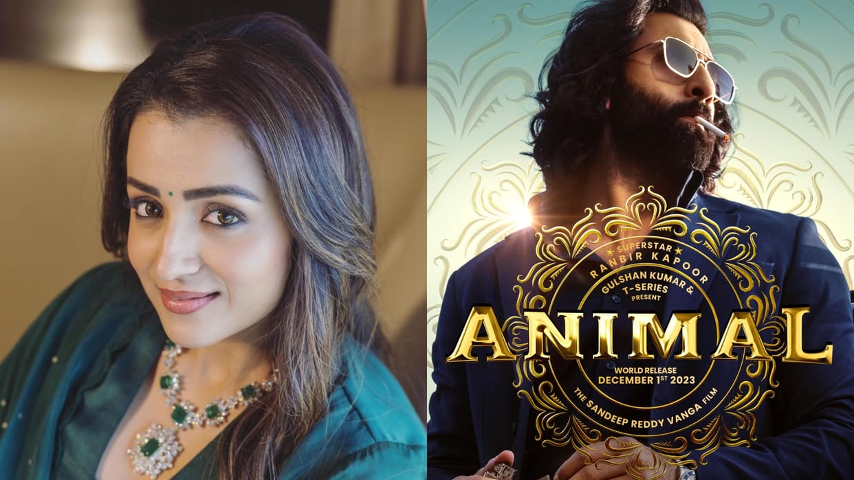 Trisha krishnan Trolled after calling Ranbir Kapoor Animal cult film actress later deleted her