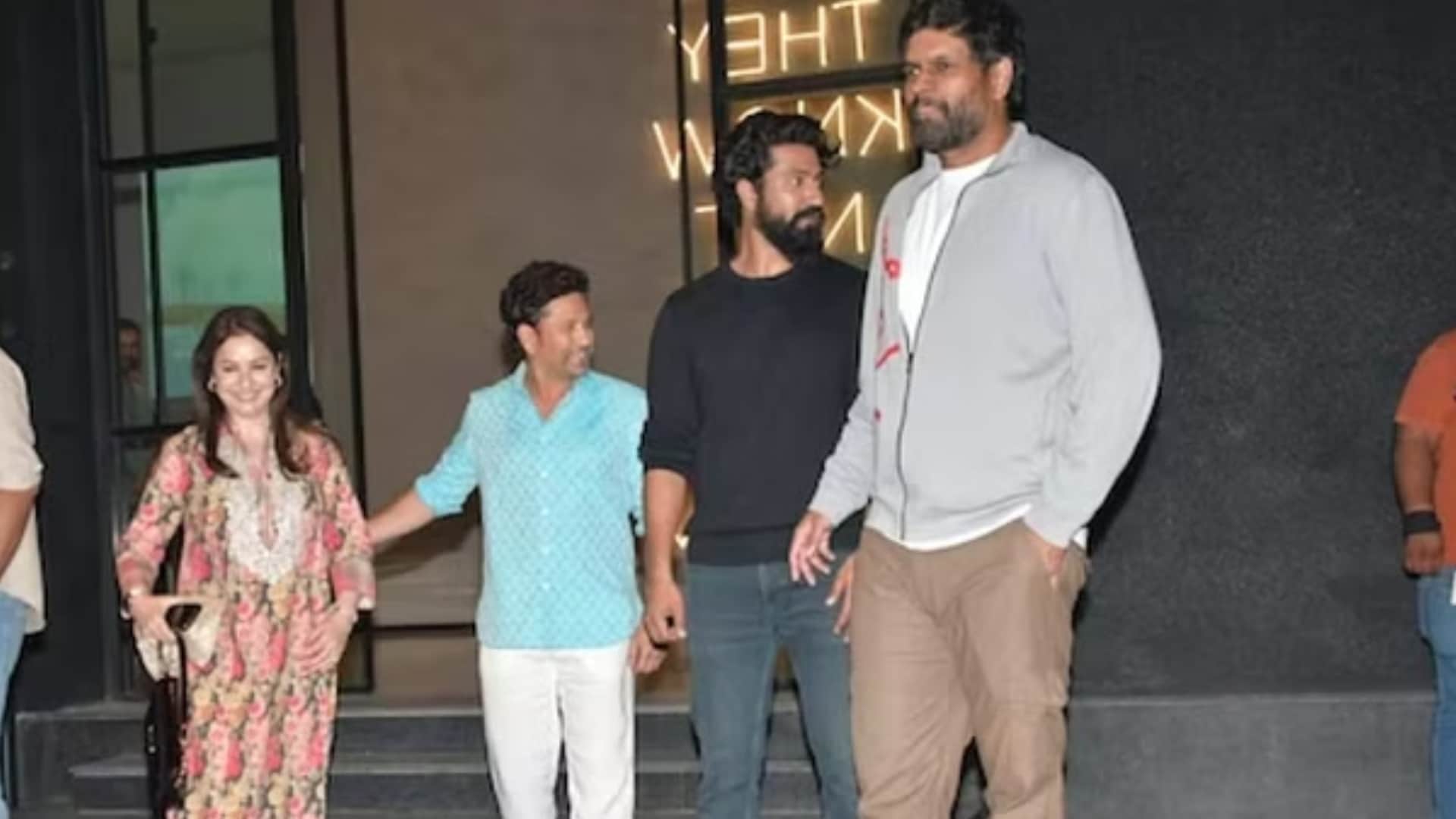 Vicky Kaushal Poses With Sachin Tendulkar after screening of Sam Bahadur says My Childhood Hero Saw My Film