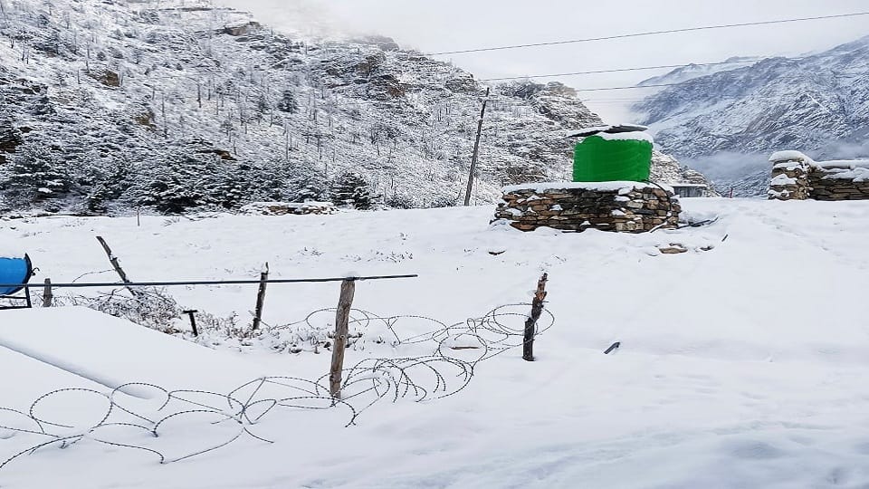 pithoragarh snowfall: weather has turned sunny after snowfall and rain in low-lying areas in pithoragarh