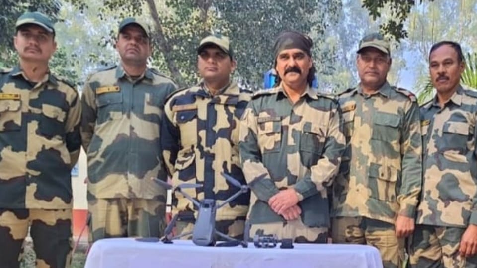Border Security Force shot down drone in village Chain Kalan in Amritsar sector