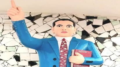 Antisocial elements damaged the statue of Dr. Bhimrao Ambedkar in Bareilly