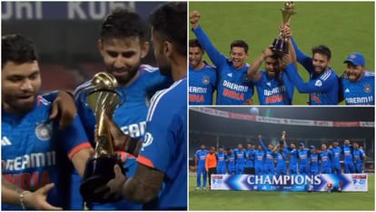 IND vs AUS T20: Suryakumar continued Dhoni's tradition, handed trophy to Rinku Singh, Jitesh Sharma, Video