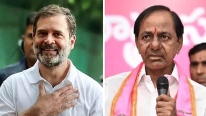 राहुल गांधी, के चंद्रशेखर राव।