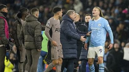 Premier League Tottenham Hotspur prevented Manchester City from winning erling haaland angry at referee