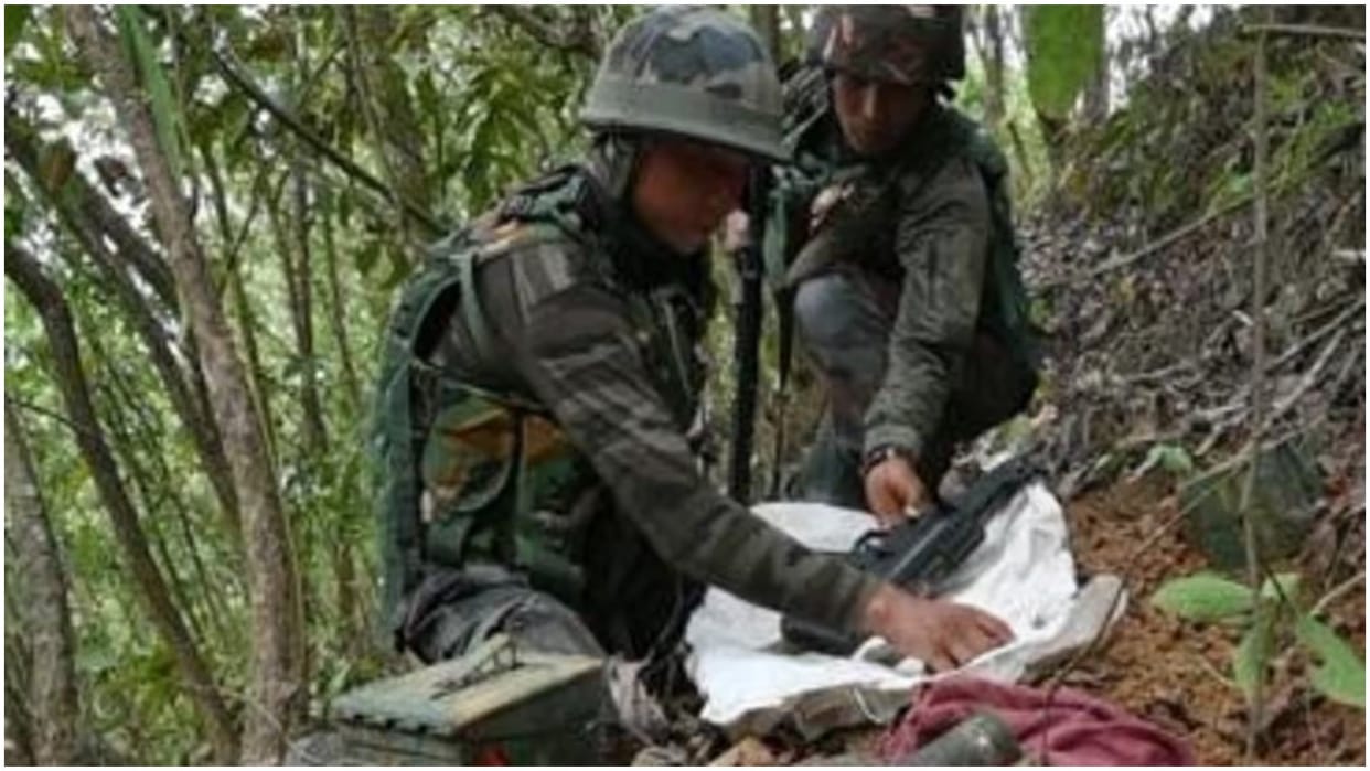 Manipur Security forces conducted joint search operation in Churachandpur district weapons and money recovered
