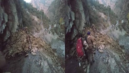Kullu News: संपागनी में पहाड़ी दरकी, सैंज घाटी को जोड़ने वाला लारजी-सैंज मार्ग बंद Kullu News: landslide in Sampagani, Larji-Sainj road connecting Sainj valley closed.
